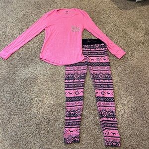 PINK holiday pajama set